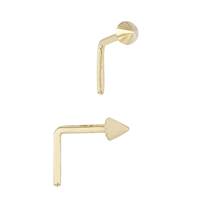 14K Arrow L-Bend Nose Stud