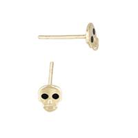 14K Skull Stud Earring