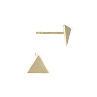 14K Triangle Stud Earring