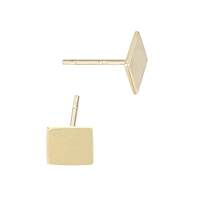 14K Square Stud Earring