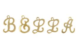 Gold Filled Cursive Script Letter Charm