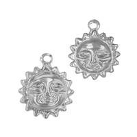 Sterling Silver Sun Face Charm