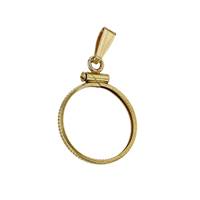 LG Gold Dollar Coin Frame With Bail