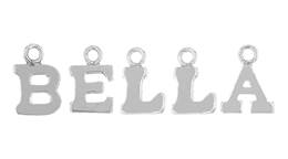 Sterling Silver Block Style Letter Charm