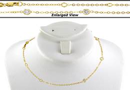Gold Filled Ready to Wear Cubic Zirconia Cable Chain