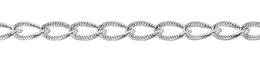 5.0mm Width Sterling Silver Knurl Curb Cable Chain