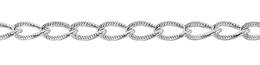 5.0mm Width Sterling Silver Knurl Curb Cable Chain