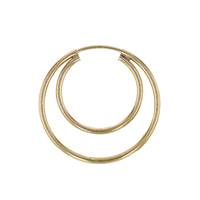 Gold Filled 24x1.2mm Endless Double Hoop Earring