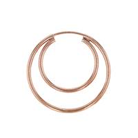 Rose Gold Filled Endless Double Hoop Earring