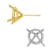 14K 4 Prong Martini Earring