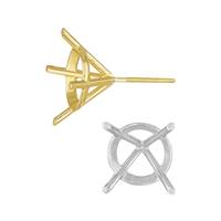 14K 4 Prong Martini Earring With Screw Post