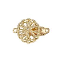 14K Diamond Accent Round Filigree Clasp