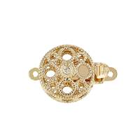 14K Diamond Accent Round Filigree Clasp