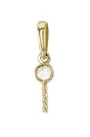 14K Diamond Bezel Pendant With Peg For Pearl