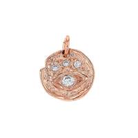 Rose Gold Vermeil Cubic Zirconia Eye Drop