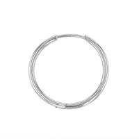 Rhodium Sterling Silver 22x1.6mm Endless Hoop Earring