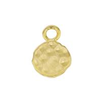 Vermeil Gold Hammered Disc Charm