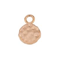 Rose Gold Vermeil Hammered Disc Charm