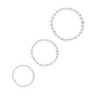 Sterling Silver Diamond Cut Bead Chain Ring