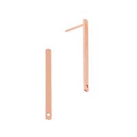 Rose Gold Filled Rectangular Bar Stud Earring