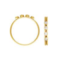 Gold Filled 4 Cubic Zirconia Stacking Ring