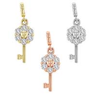 14K Diamond Key Charm