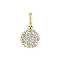 14K  Diamond Moon Charm