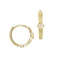 14K DIAMOND HUGGIE EARRING