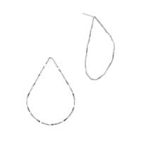 Sterling Silver Pear Shape Textured Stud Earring