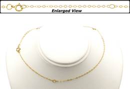 14K Ready to Wear 1.2mm  Flat Round Cable Chain With Springring Clasp