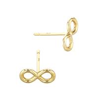 14K Infinity Stud Earring