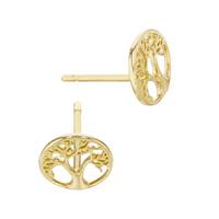 14K Tree Of Life Stud Earring