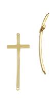 14K Cross Charm With Two Rings