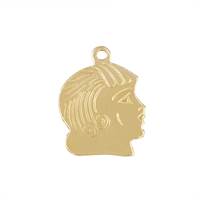 Gold Filled Girl 15x12mm Charm