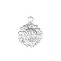 Sterling Silver Sunflower Charm