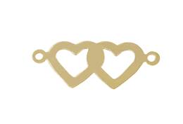 Gold Filled Double Heart Charm