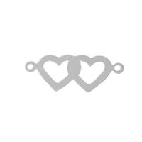 Sterling Silver Double Heart Charm