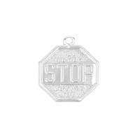 Sterling Silver Stop Charm