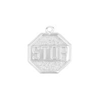 Sterling Silver Stop Charm
