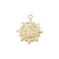 Gold Filled Sun Face Charm