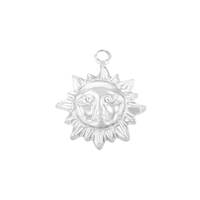 Sterling Silver Sun Face Charm