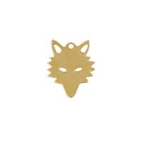 Gold Filled 13x10mm Wolf Charm