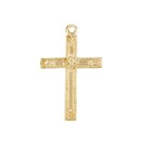 Gold Filled 38x25mm Cross Charm