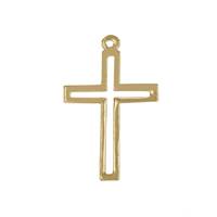 Gold Filled 38x25mm Cross Charm