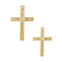 Gold Filled 38x25mm Cross Charm