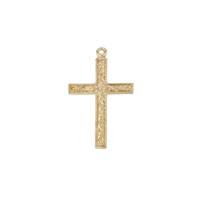 Gold Filled 26x15mm Cross Charm
