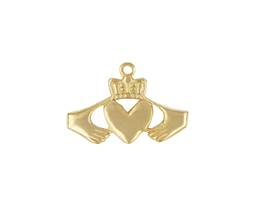 Gold Filled 16x11mm Crown Heart Charm