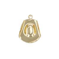 Gold Filled 16x12mm Cowboy Hat Charm