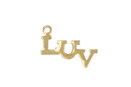 Gold Filled 15x7mm Luv Charm