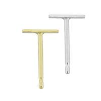 14K Earring Friction Short T-Post 9.6mm by 0.76mm Thick